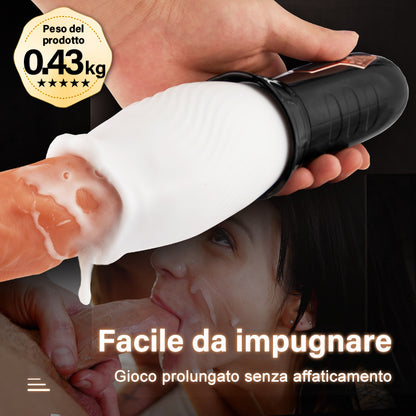 Oral-sex 2 IN 1 Masturbatore 5 modalità di Rotazione & 10 Vibrazione AcmeJoy TORNADO