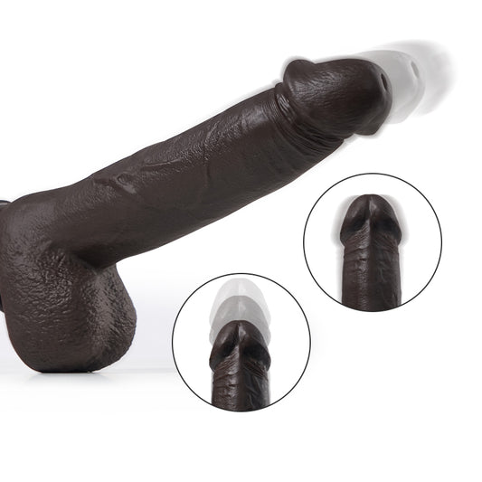 Aquila Dildo Realistico18CM 3 Telescopiche 5 Vibrazioni