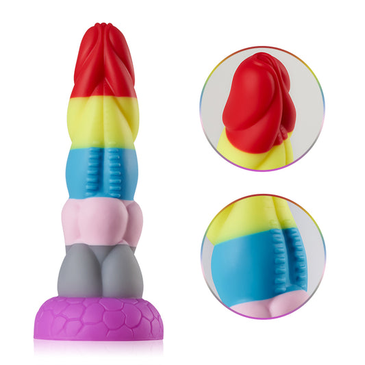 Grande Dildo arcobaleno  con ventosa