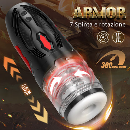 Coppa per masturbazione a rotazione visibile Armor 7 Thrusting